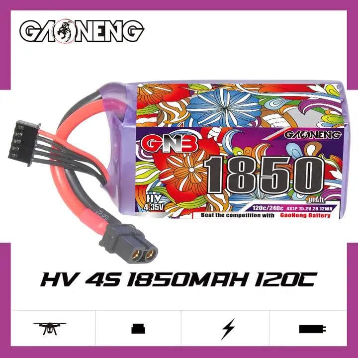 GNB 4S 1850MAH 15.2V 120C XT60 HV High Voltage LiHV Drone FPV FreeStyle Long Range LR Competition Racing Pack for fpv drones
