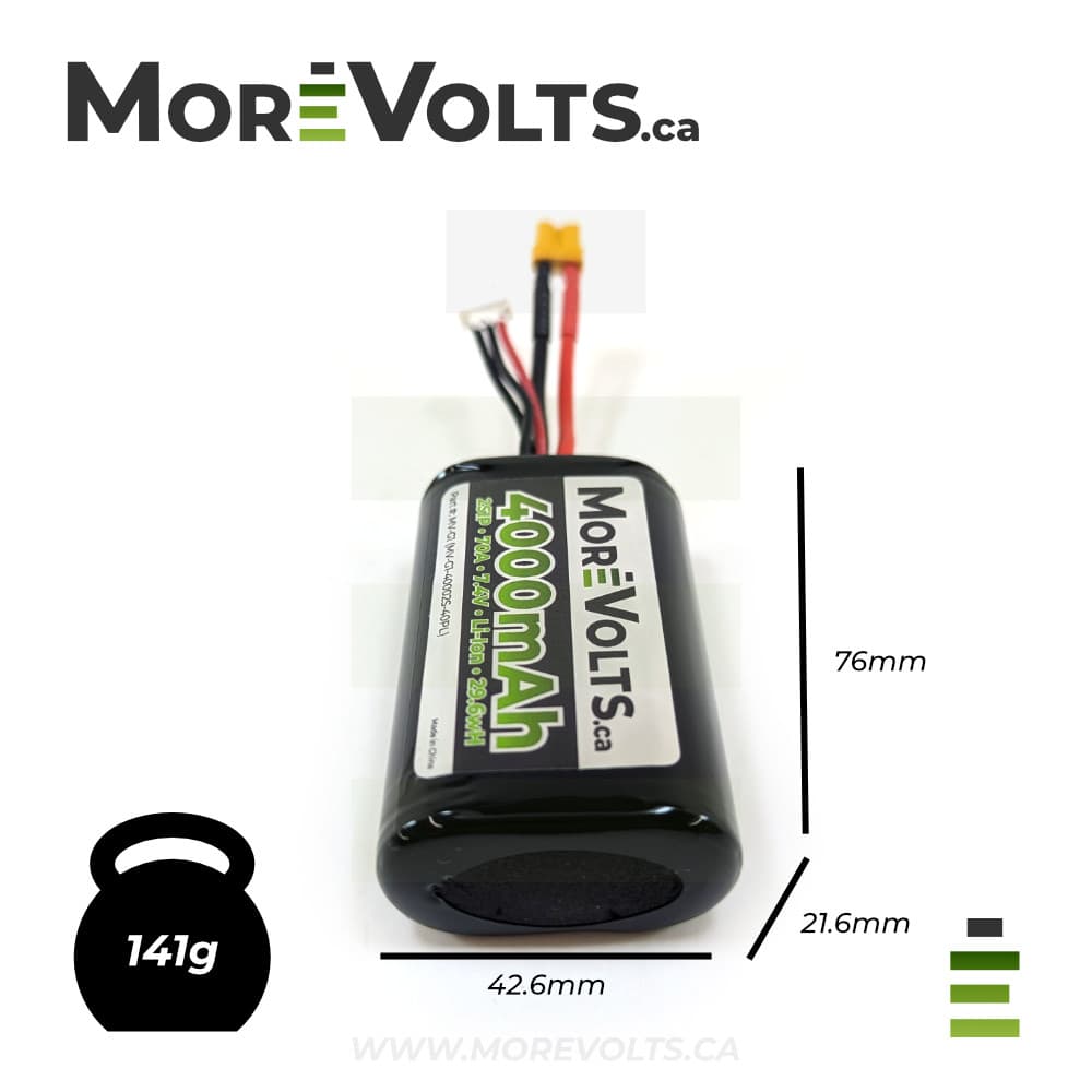 More Volts 2S1P 4000mAh 70A Li-Ion Battery for fpv drones 4