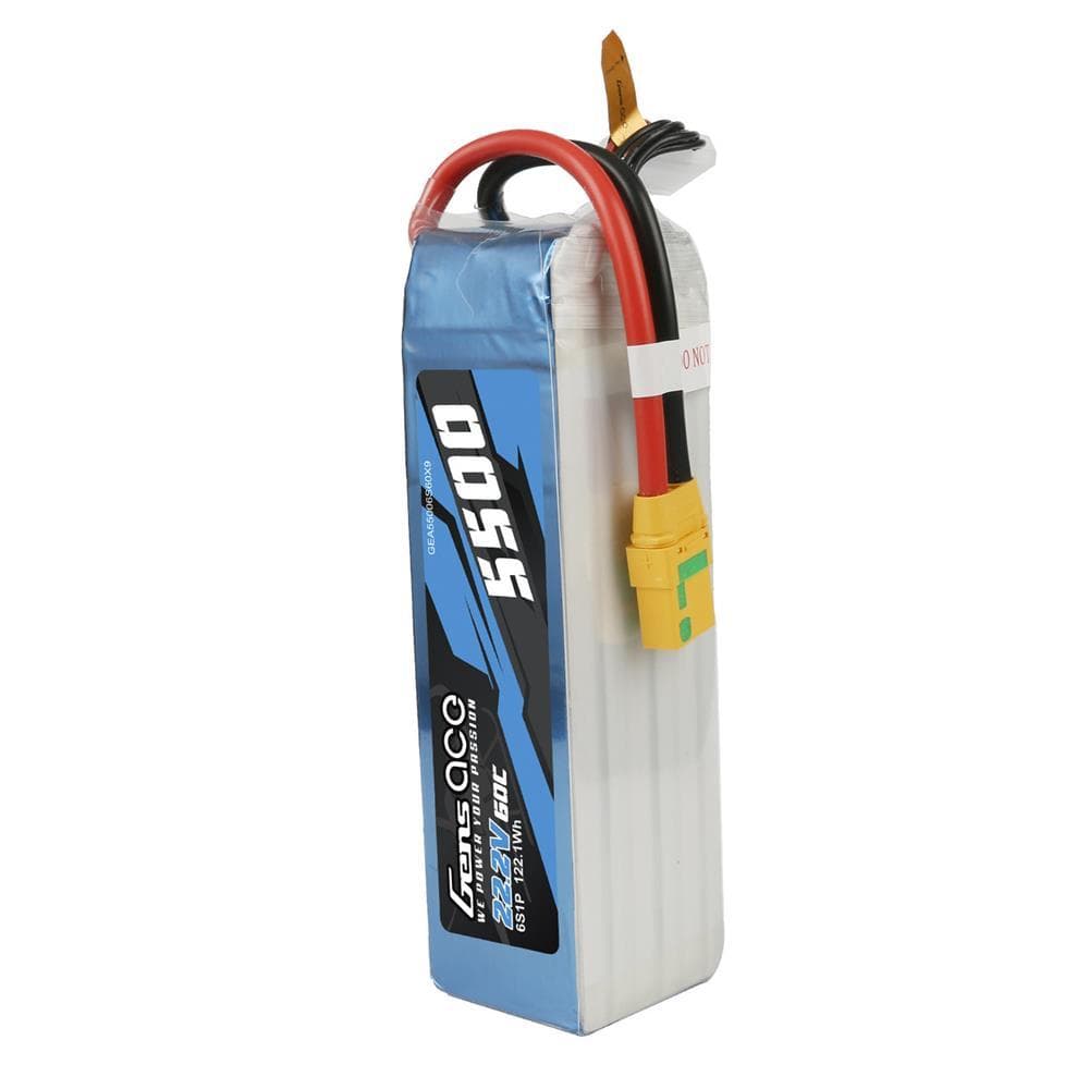Gens Ace 5500mAh 6s 22.2V 60C Long Range/Cinelifter Lipo Battery Pack With XT90-S Plug for fpv drones 1