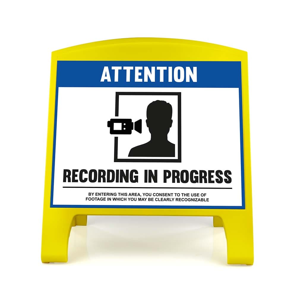 Warning Sign - Large - Recording in Progress - English for fpv drones 1