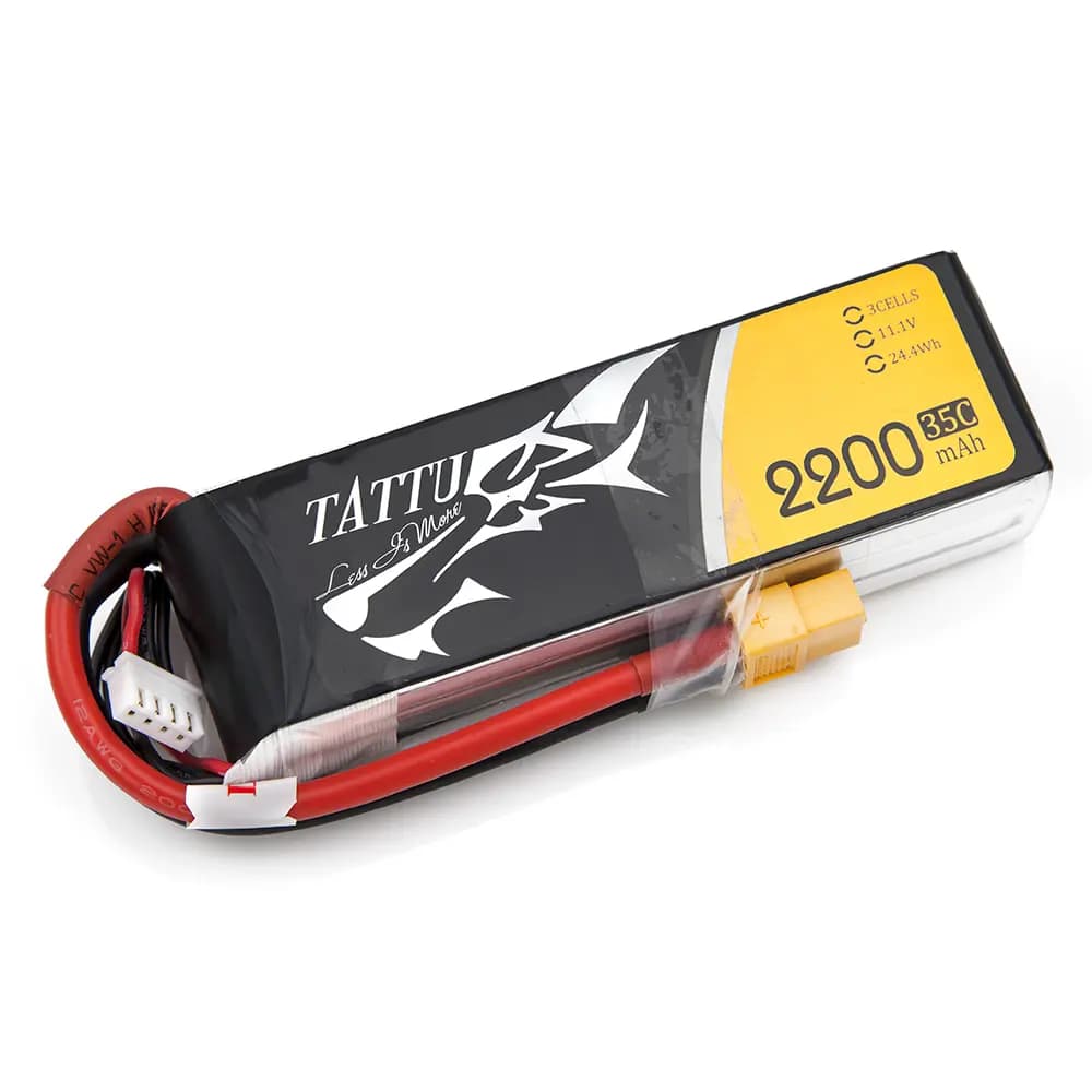 TATTU 2200mAh 3s 35c Lipo Battery - 11.1 Volt (3 Cell) for fpv drones
