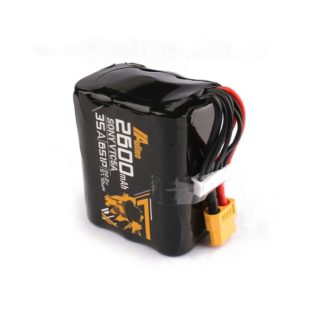 Auline VTC5A 2600mAh 6S 22.2v 35A XT60 for Long Range Flying for fpv drones 6
