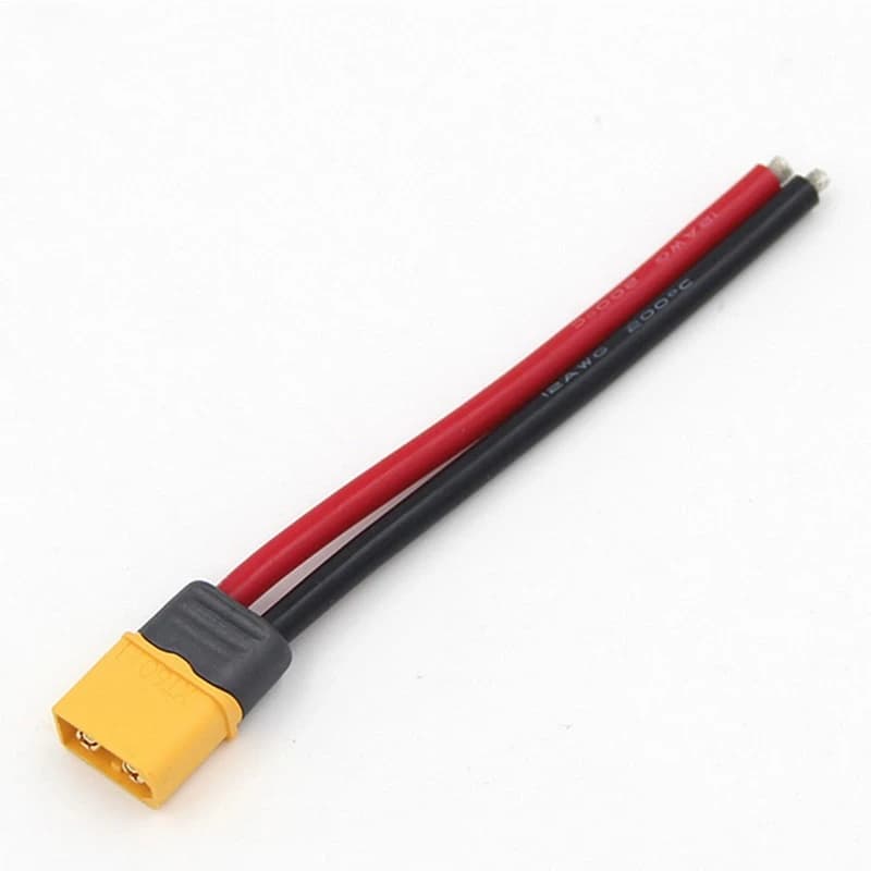 Amass XT60 Male Connector 10cm 12AWG for fpv drones 1