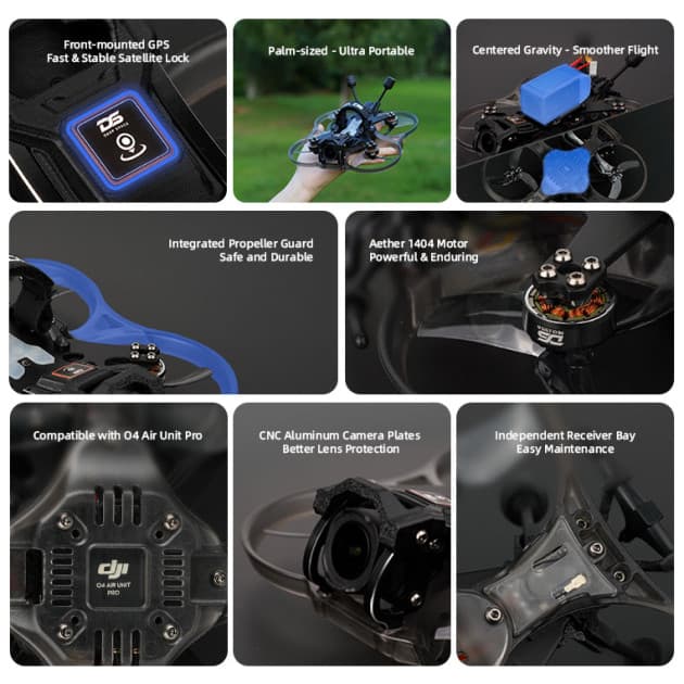 DeepSpace Stellar 25 Cinewhoop drone with DJI O4 Pro and GPS for fpv drones 9
