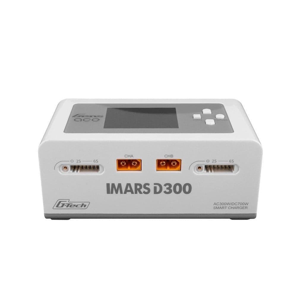Gens Ace iMars D300 G-Tech AC/DC 300W/700W 1-6S 16A LiPo Charger - White - XT60 for fpv drones 2