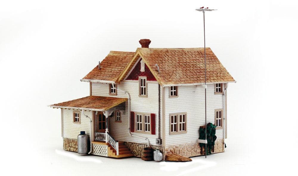 Woodland Scenics BR5046 HO Corner Porch House Structure  Built-&-Ready for fpv drones 3
