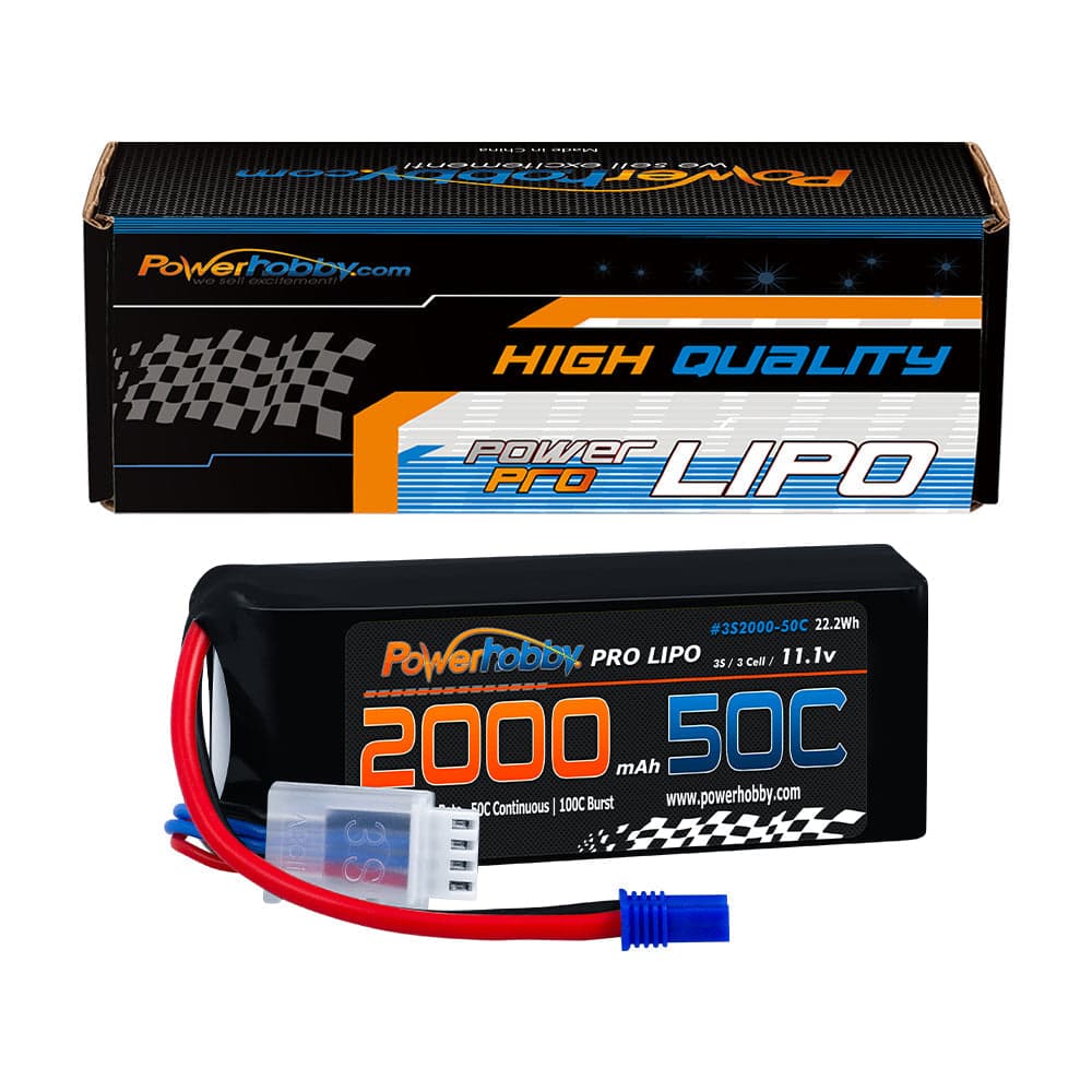 Powerhobby 3S 11.1V 2000mAh 50C Lipo Battery W EC3 Plug for fpv drones 3