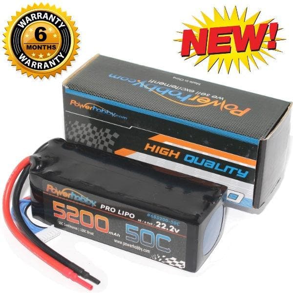 Powerhobby 6S 22.2V 5200mAh 50C Lipo Battery Soft Case 6-Cell for fpv drones