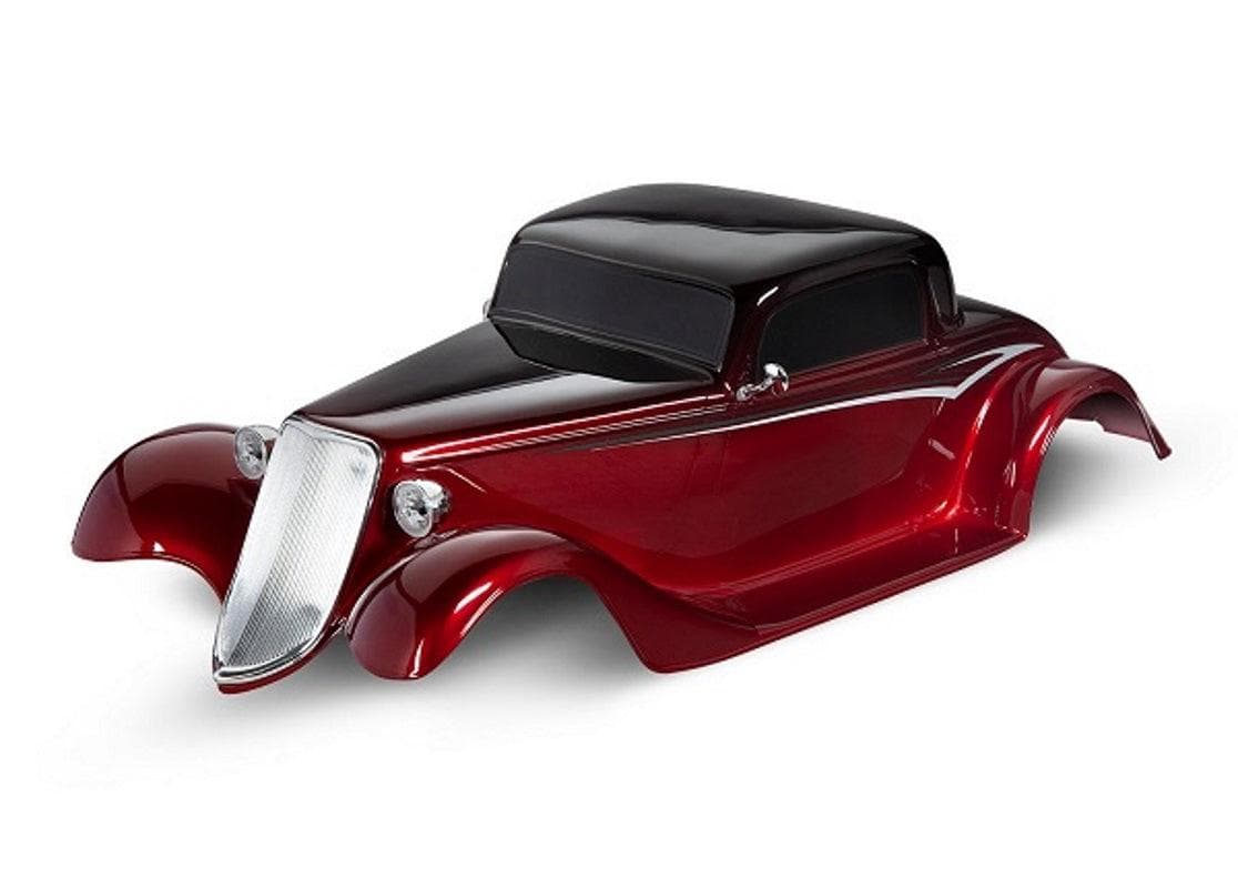 Traxxas 9333R Painted Body Factory Five '33 Hot Rod Truck RED for fpv drones