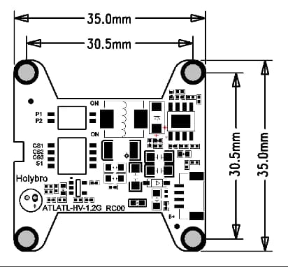 Atlatl HV V2 VTX - 1.2GHz 1W for fpv drones 13