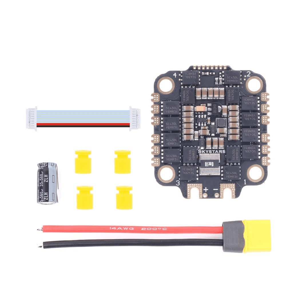 Skystars RC KO60 60A 3-6S Blheli_32 128K Dshot1200 4-in-1 ESC - 30x30mm for fpv drones 6