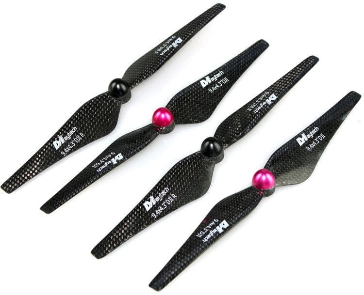 2 Pairs Carbon Fiber Propeller self-lock for DJI Phantom 2 Vision+ Plus 9.4 x 4.3 for fpv drones