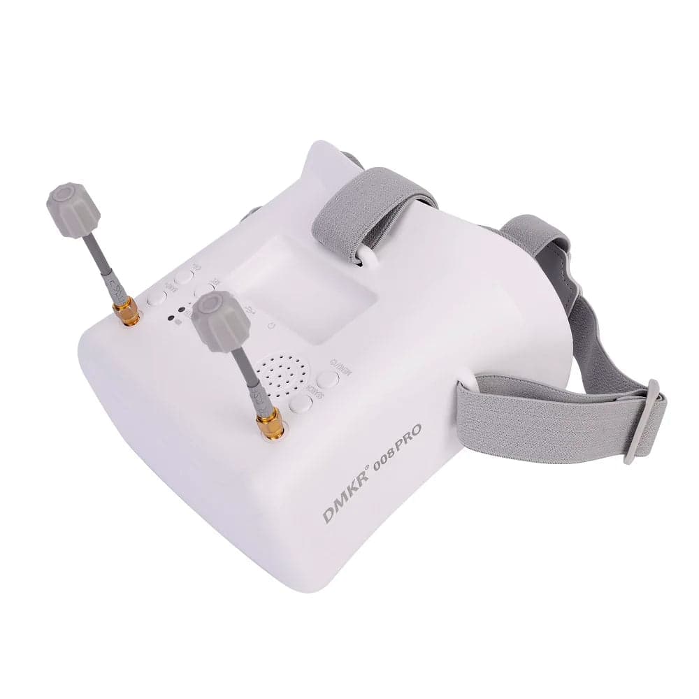 DMKR 008D PRO White FPV Goggle with DVR 5.8GHz 40ch Receiver 3.7V/2000mAh Battery 4.3 inch HD LCD for fpv drones 4