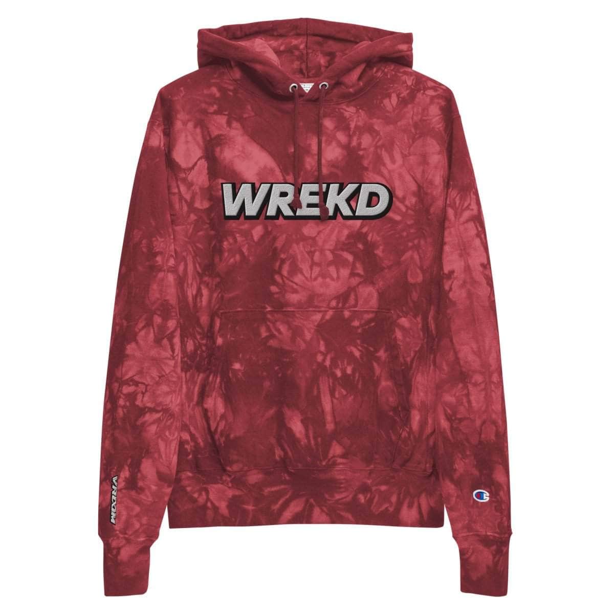WREKD x VROOM Unisex Champion Tie-dye Hoodie for fpv drones 7