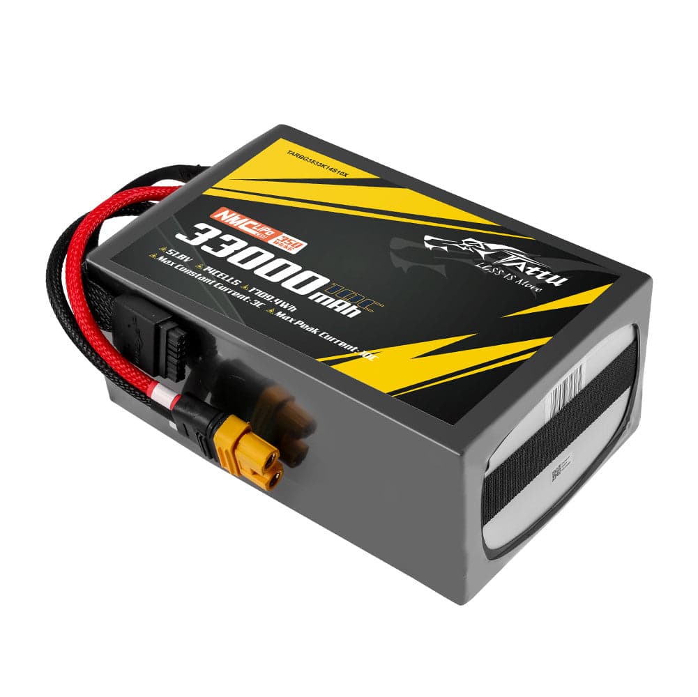 Tattu Semi-solid State 350Wh/kg 33000mAh 10C 51.8V 14S1P Lipo Battery Pack with AS150U-F plug for fpv drones 3
