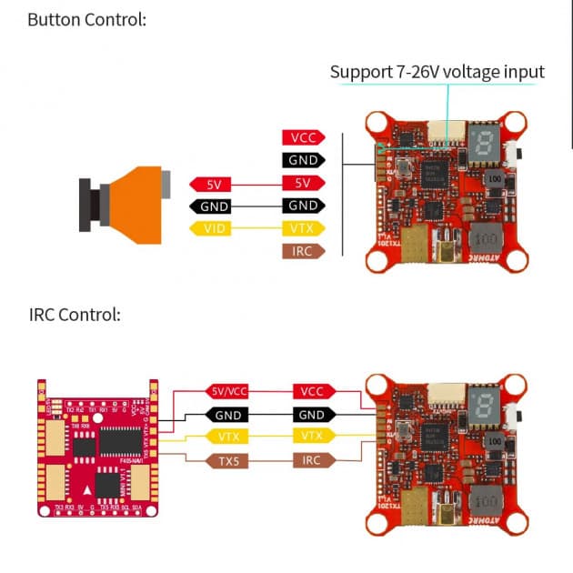 AtomRC TX1201 200-1200mW analog video transmitter for drones for fpv drones 6