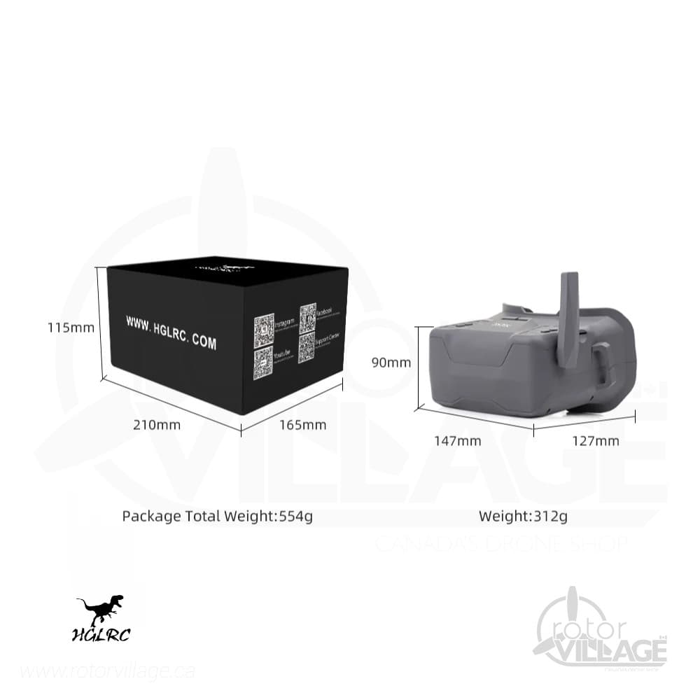 HGLRC VR001 5.8G FPV Goggles (Analog) for fpv drones 3