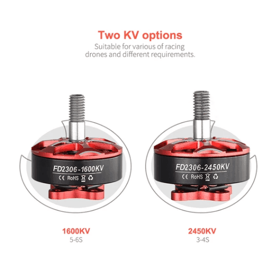 HGLRC Sector5 V2 6S FPV Racing Drone - F7 FC/60A 4in1 ESC/2306 Motor for fpv drones 4