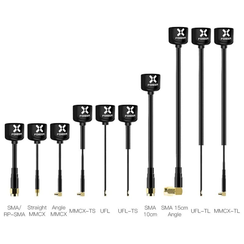 Foxeer 5.8G Lollipop 4 2.6dBi Omni Antenna 2pcs - Angle MMCX 165mm RHCP (Choose Color) for fpv drones 1