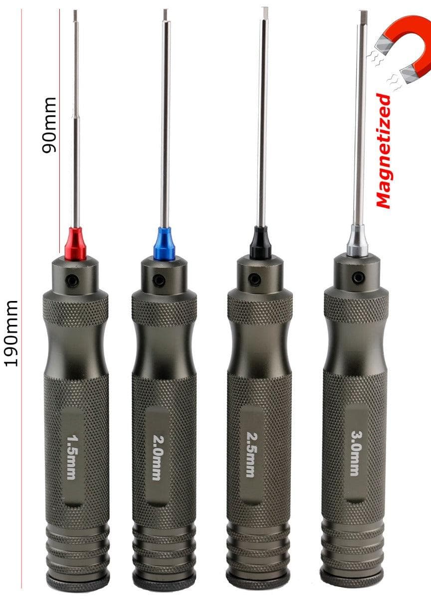 Powerhobby Pro Series Magnetized Hex Tool Set Metric 1.5, 2.0, 2.5, 3.0mm for fpv drones