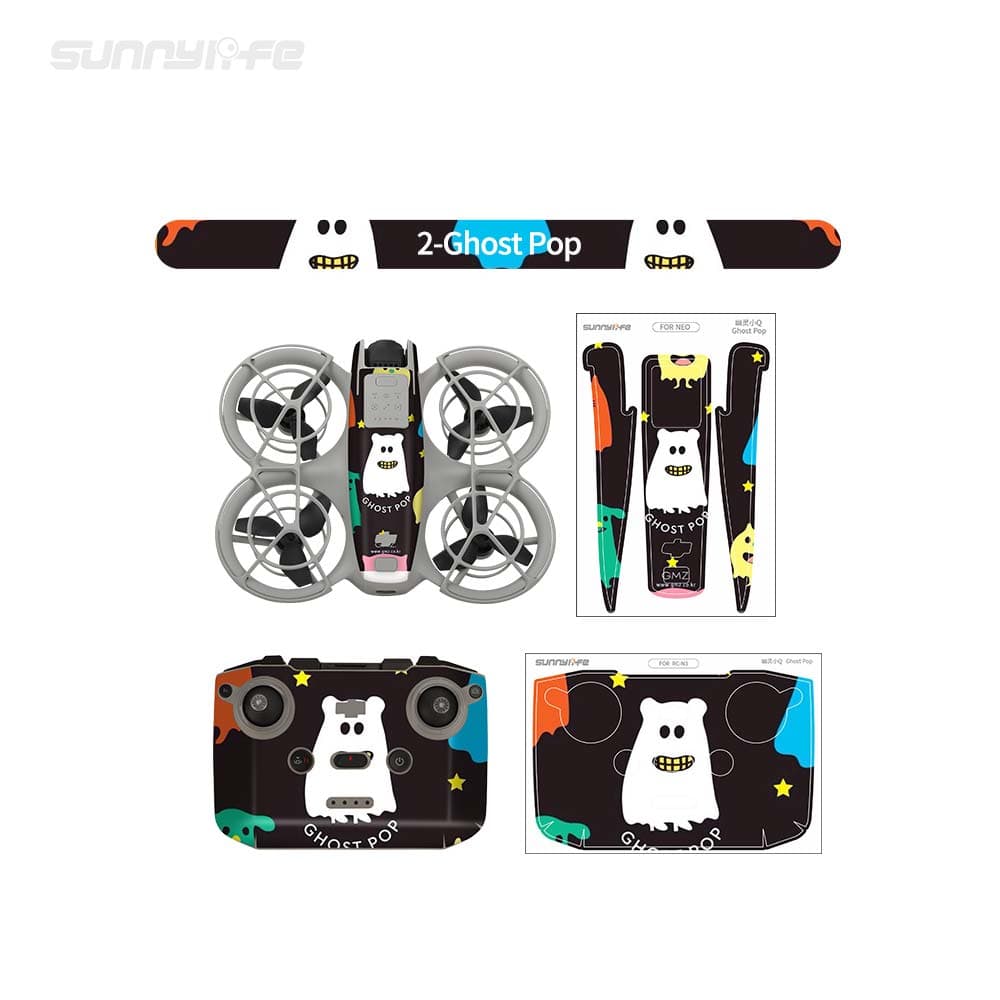 Skin Wrap voor DJI Neo drone + RC-N3 controller - GHOST POP for fpv drones 1
