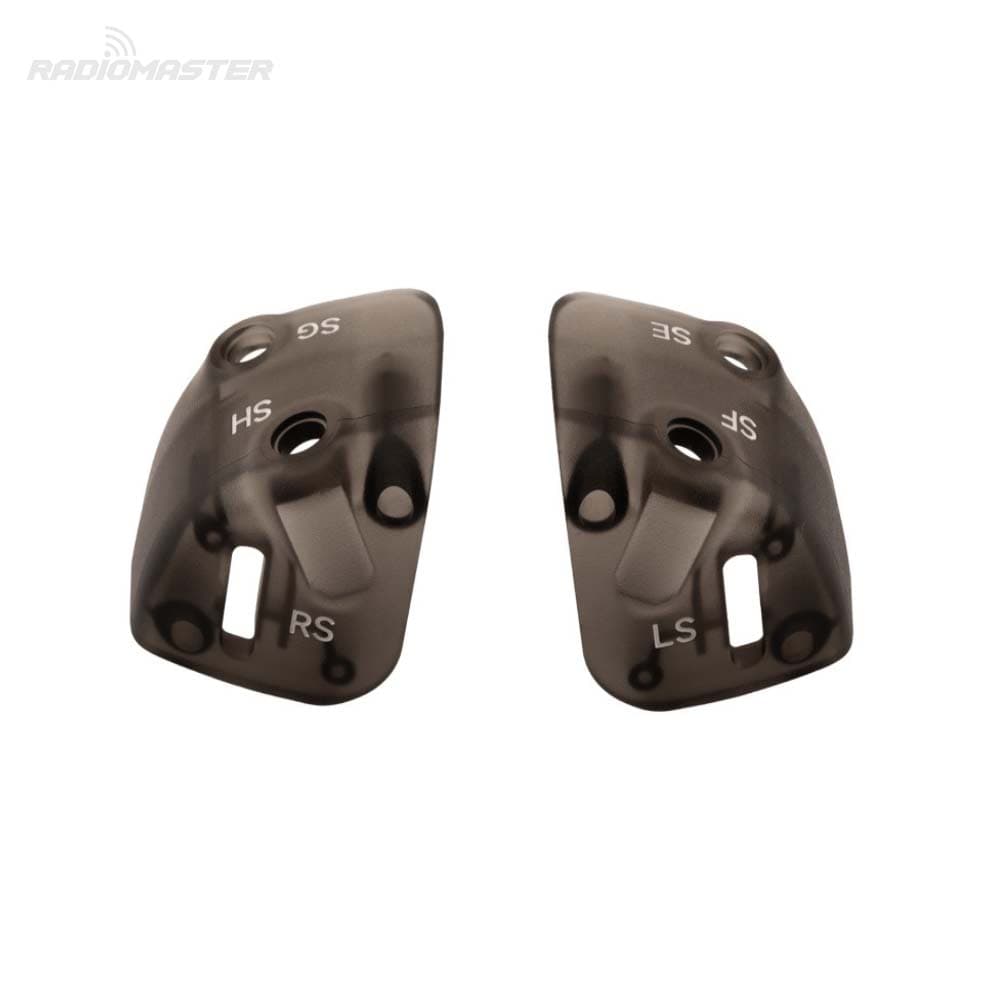 RadioMaster TX16S MK3 - LS/RS Side Buttons (Transparant Black) - WITH HOLES for fpv drones
