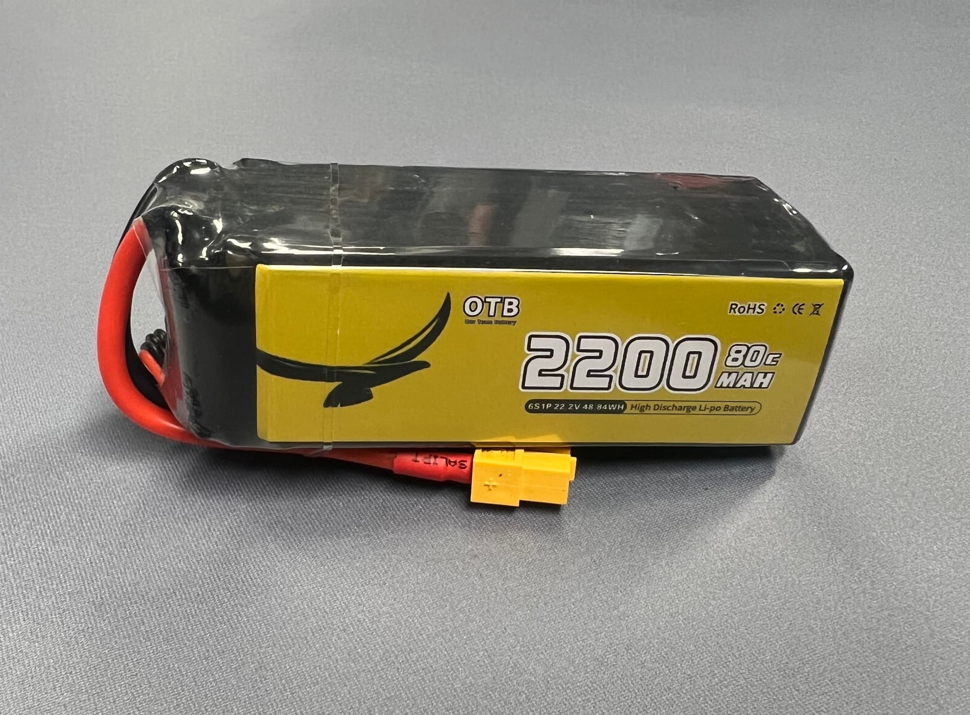 OTB 6S 22.2V 2200mAh 80C ProSpec Lipo Battery for fpv drones