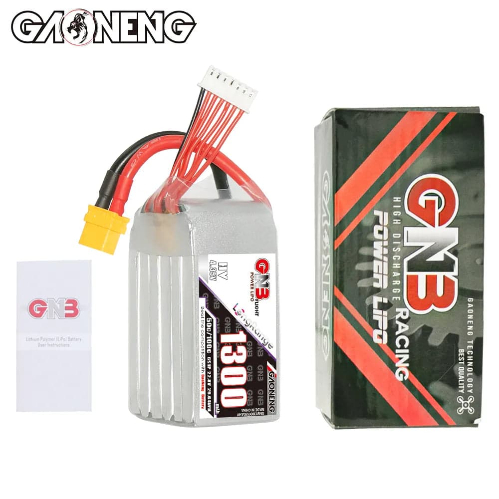 GAONENG GNB LiHV 6S 22.8V 1300mAh 50C XT60 LiPo Battery [DG] for fpv drones 5