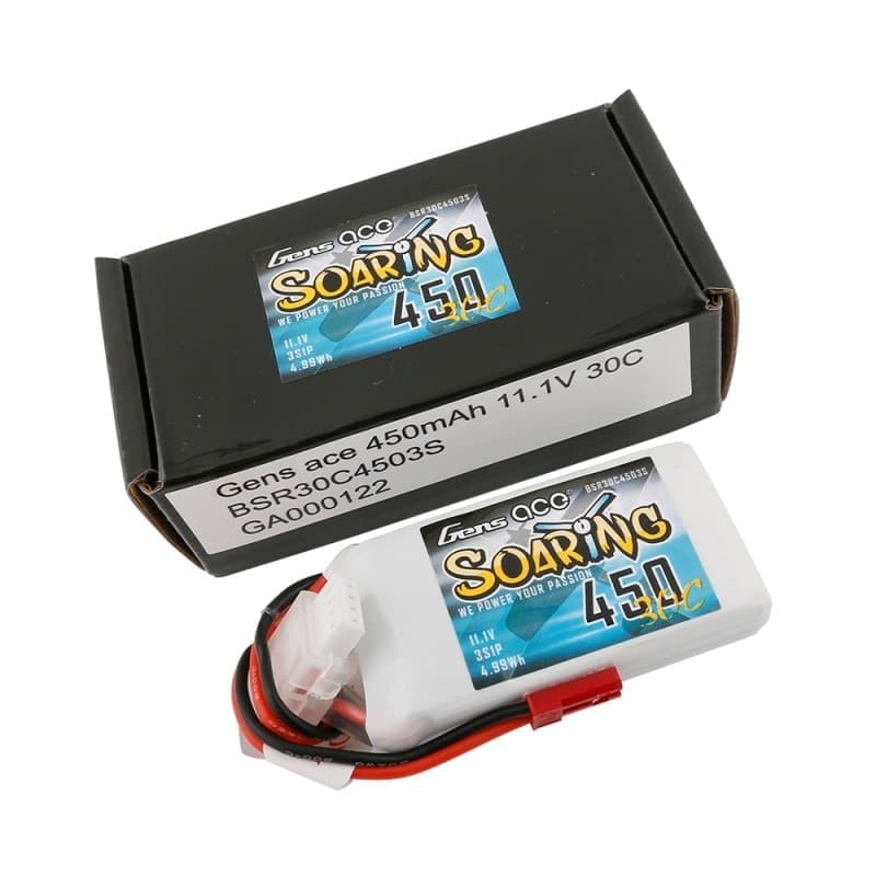 Gens ace Soaring 450mAh 11.1V 30C 3S1P Lipo Battery Pack JST-SYP for fpv drones 2