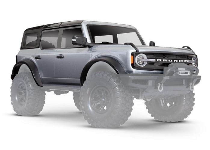 Traxxas 9211G Pro Scale Silver TRX-4 Body Ford Bronco (2021) Painted for fpv drones