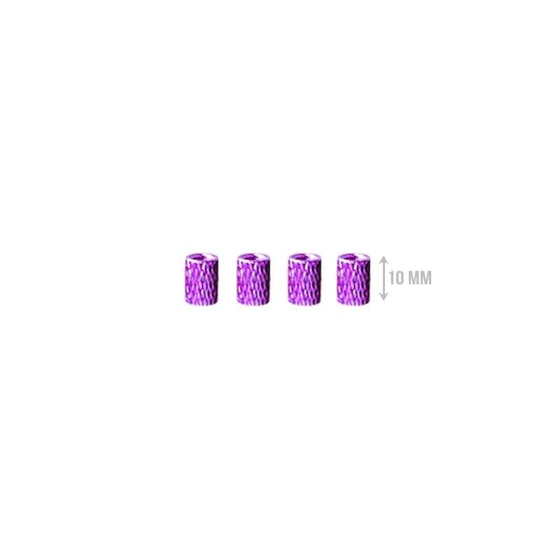 M3 Aluminium Standoffs (4 stuks) - GEKARTELD - 10mm - PAARS for fpv drones 1