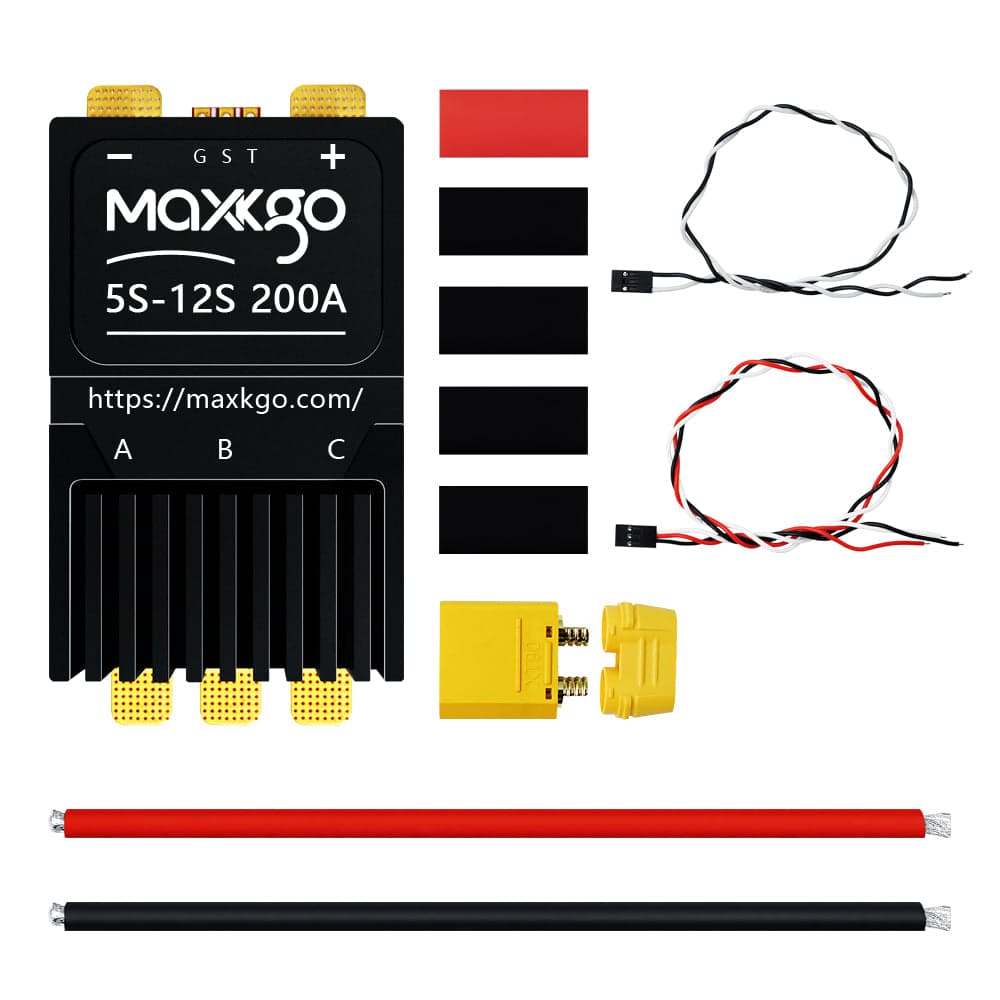 MAXKGO 5-12S 200A MINI ESC with AM32 Firmware for Heavy-Lift UAV, Agri Drone & RC Models for fpv drones 6
