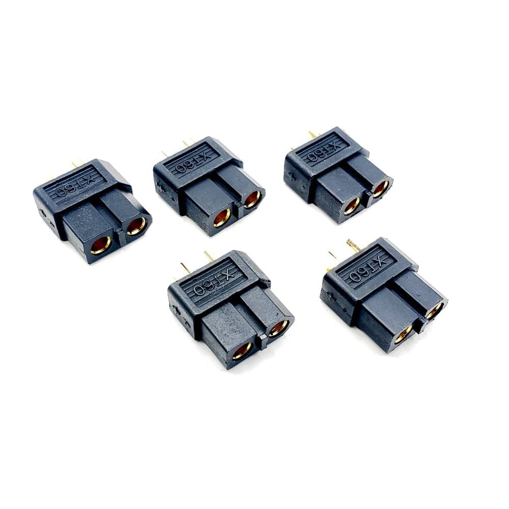 Black XT60 5 Pack Female (Battery) for fpv drones