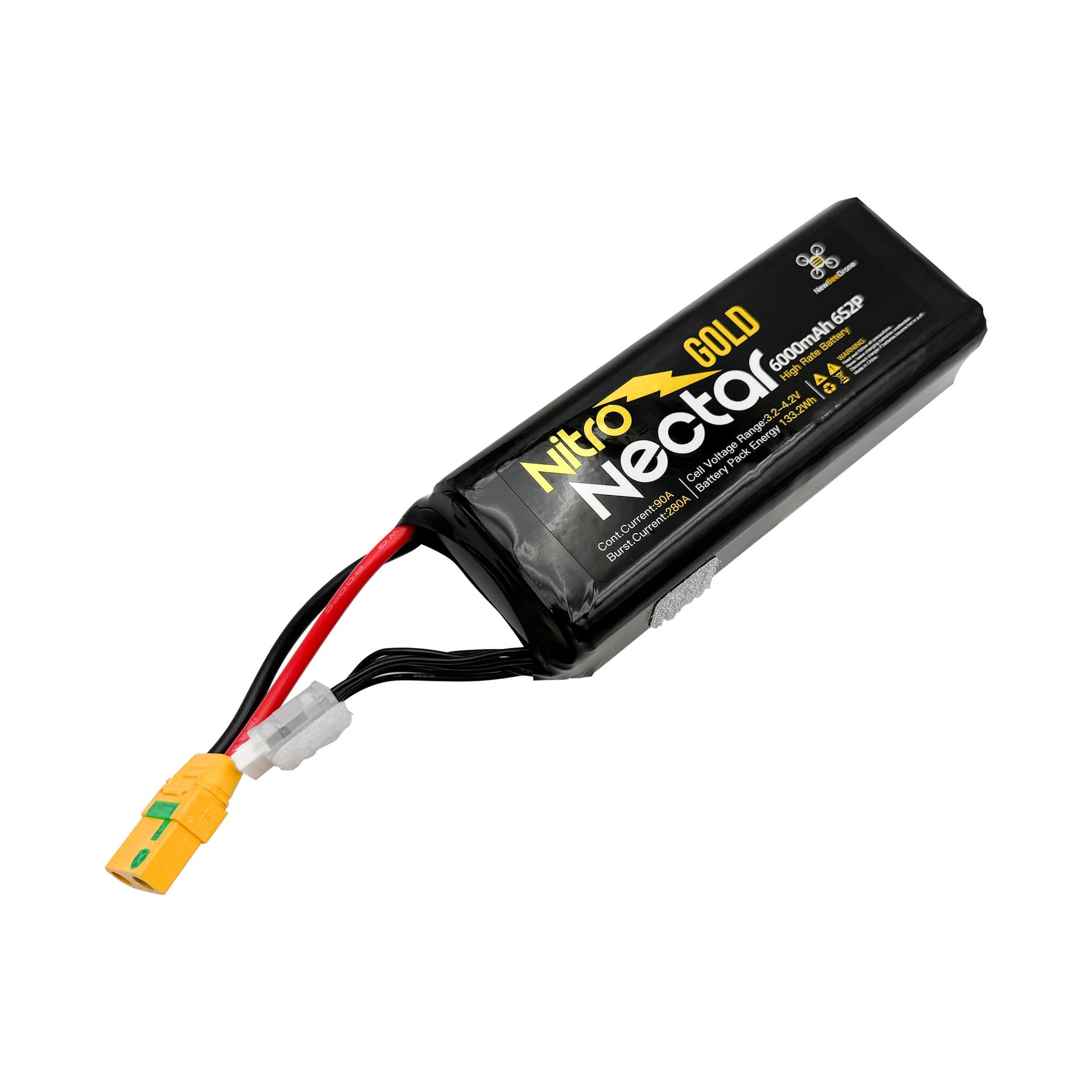 NewBeeDrone Nitro Nectar GOLD JP30 18650 6000mAh 6S2P High Rate Battery for fpv drones 3