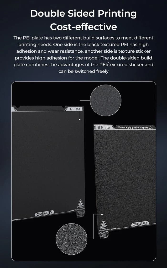 Creality K1/Ender 3 V3 Black Texture PEI Build Plate for fpv drones 3
