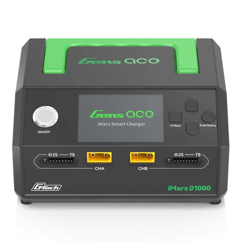 Gens ace iMars D1000 Smart Charger | Dual Channel | AC 1000W | G-Tech for fpv drones 4
