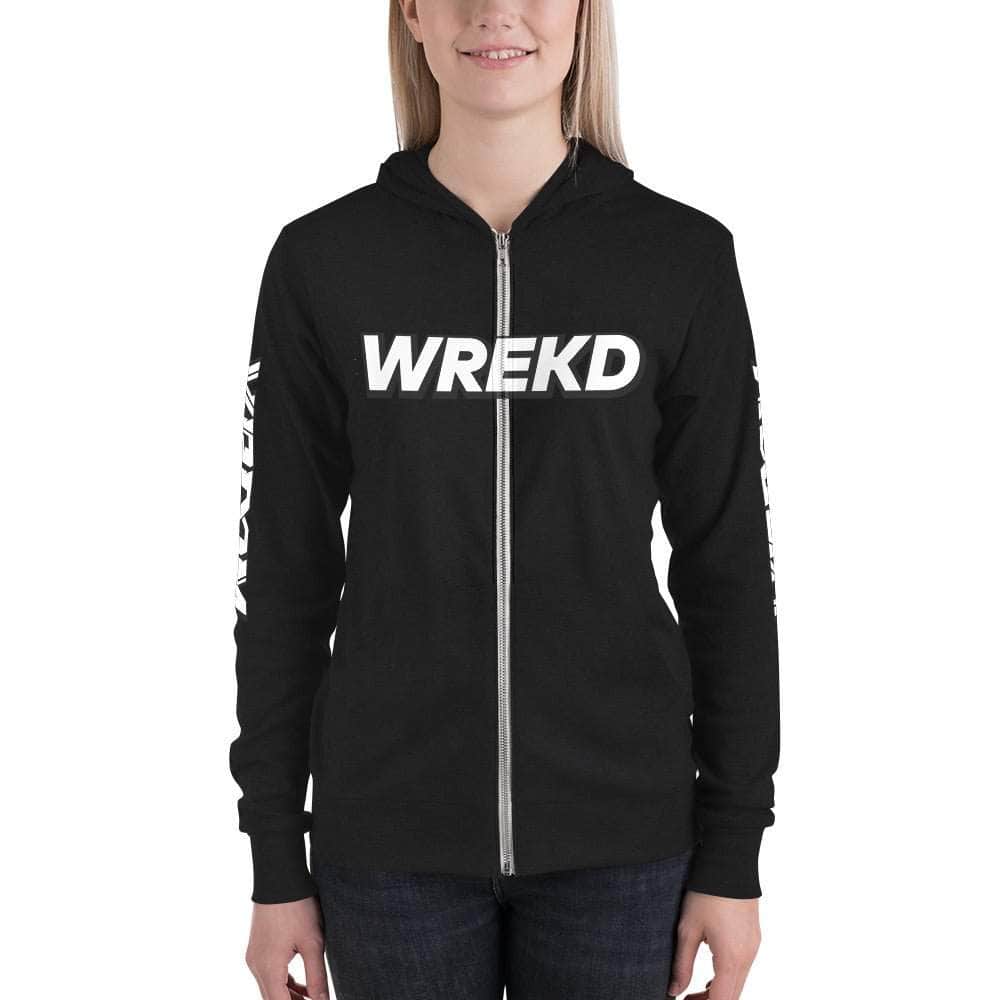 WREKD x VROOM Unisex zip hoodie for fpv drones 4