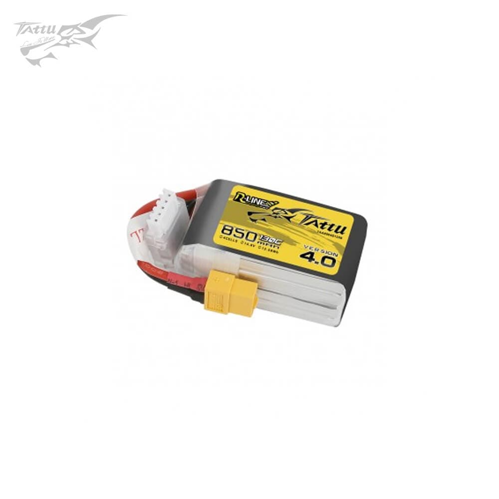 Tattu R-Line Version 4.0 850mAh 14.8V 130C 4S - XT60 for fpv drones 2