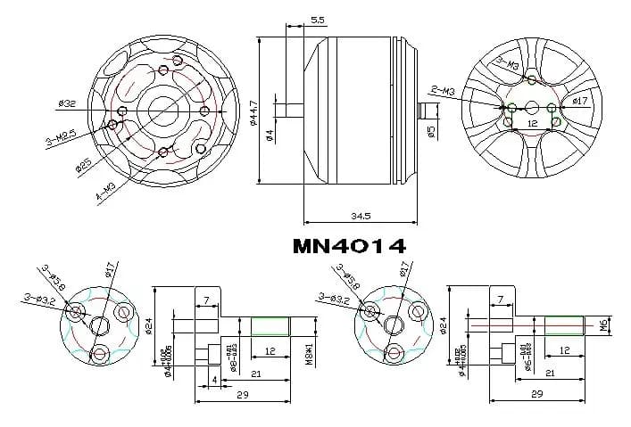 Tiger Motor MN4014-11 330kv - 0Kv - 1000Kv for fpv drones 5