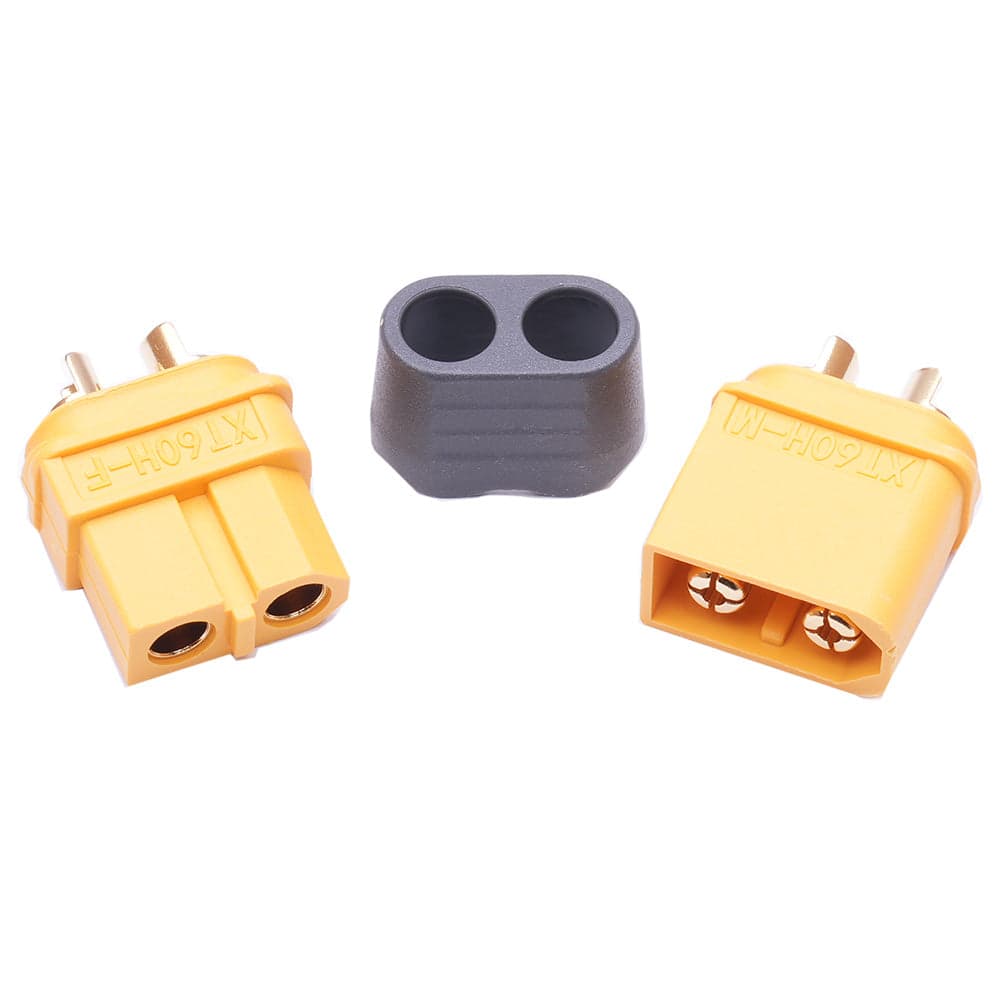Plexa XT60 Female and Male Connectors with Sheath (pack of 10) for fpv drones
