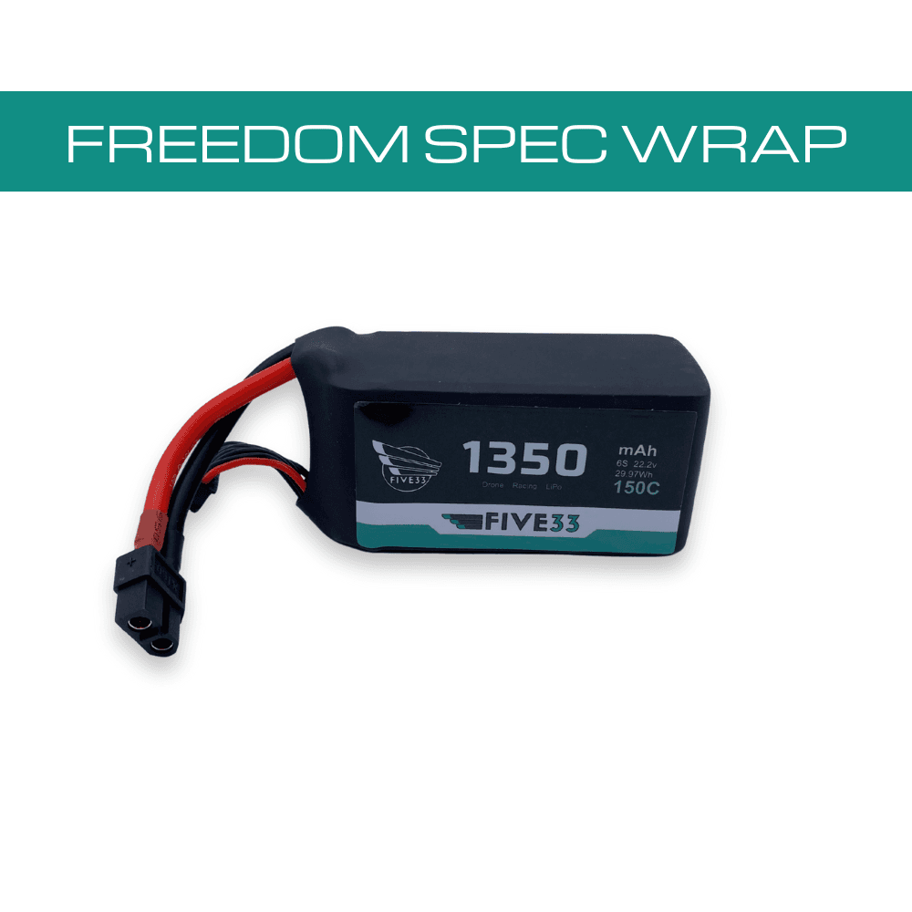 Budget Freedom Spec Lipo 1350mAh 6S (4 Pack Bundle) for fpv drones 1