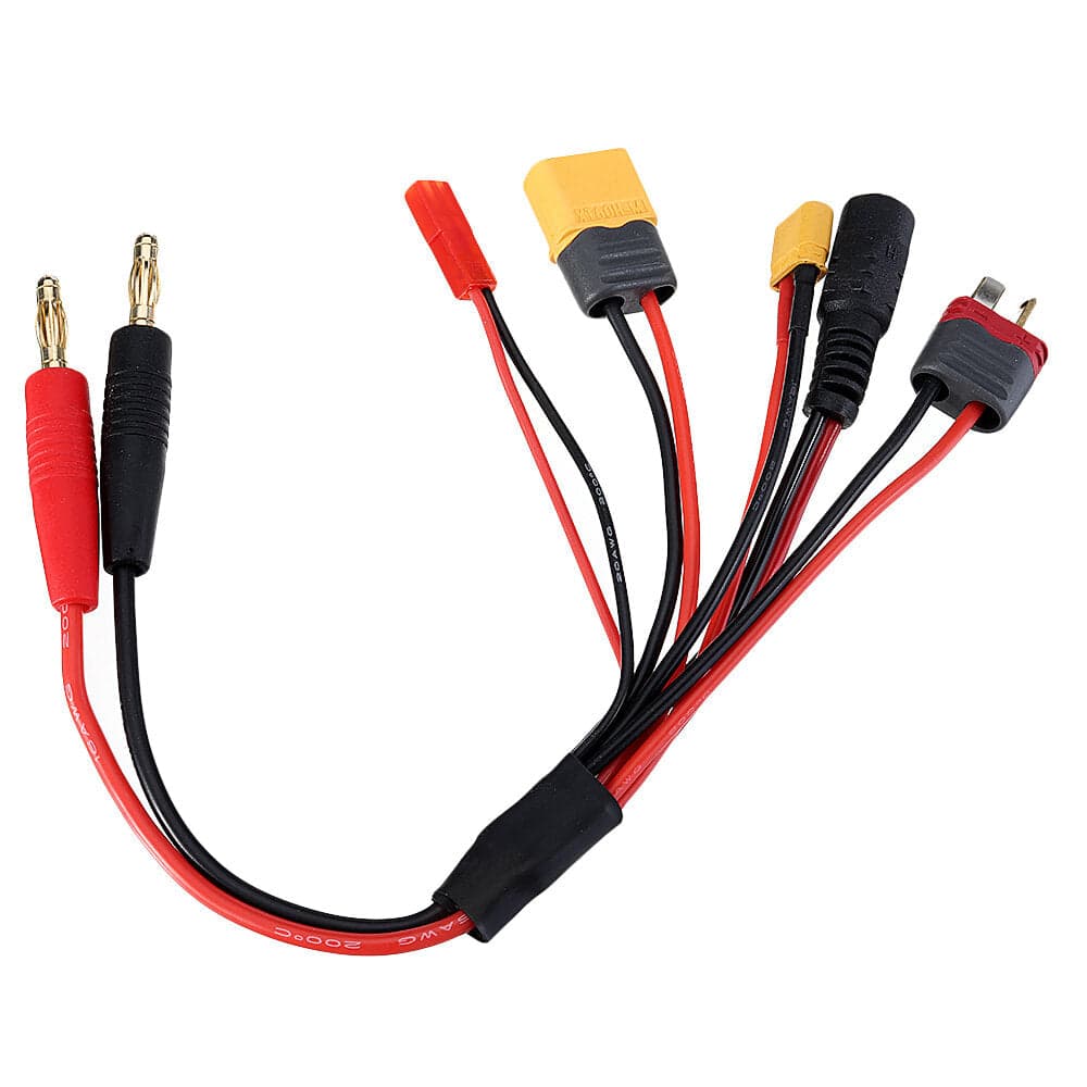 4mm Banana to XT60 XT30 DC5.5 T-Plug Charger Adapter Cable for fpv drones 1