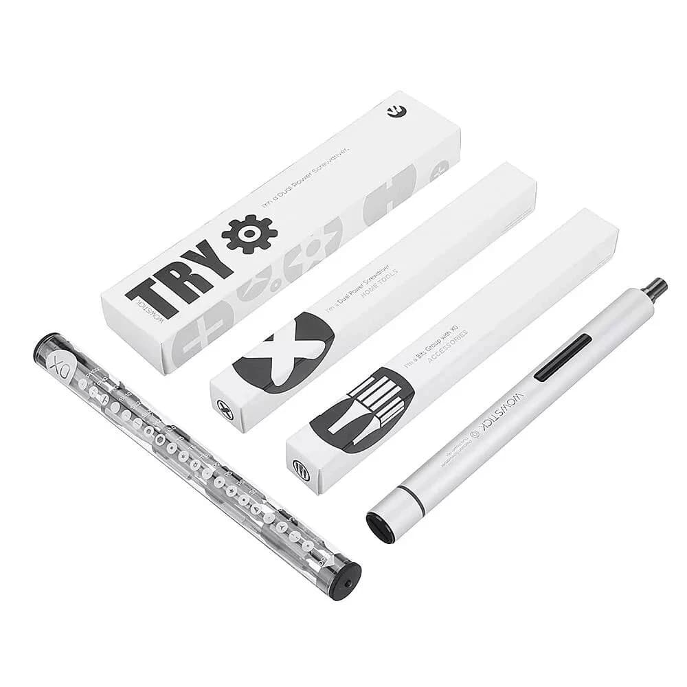 Wowstick TRY Electric Screw Driver Cordless Power Screwdriver Repair Tool W/ 20 X0 Screw Bits - 1.8 for fpv drones 10