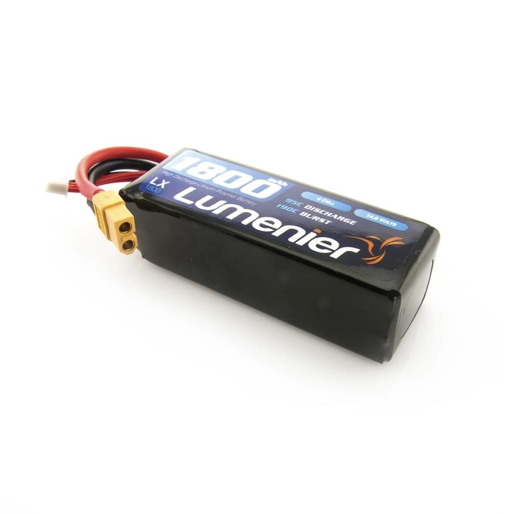 Lumenier 1800mAh 4s 95c Lipo Battery (XT60) - 14.8 Volt (4 Cell) for fpv drones 2