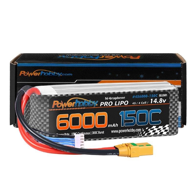 Powerhobby XTREME 4S 14.8V 6000mah 150c-300C Lipo Battery W XT90 4-Cell for fpv drones 1