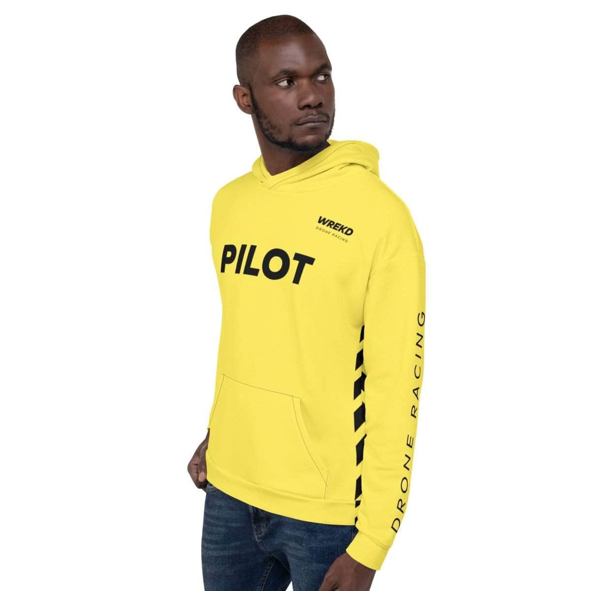 WREKD Drone Racing Unisex Hoodie - Yellow for fpv drones 6
