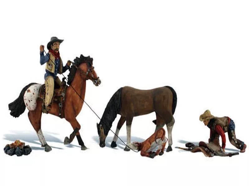 Woodland Scenics A1940 HO Train Figures Ridin' & Ropin' for fpv drones