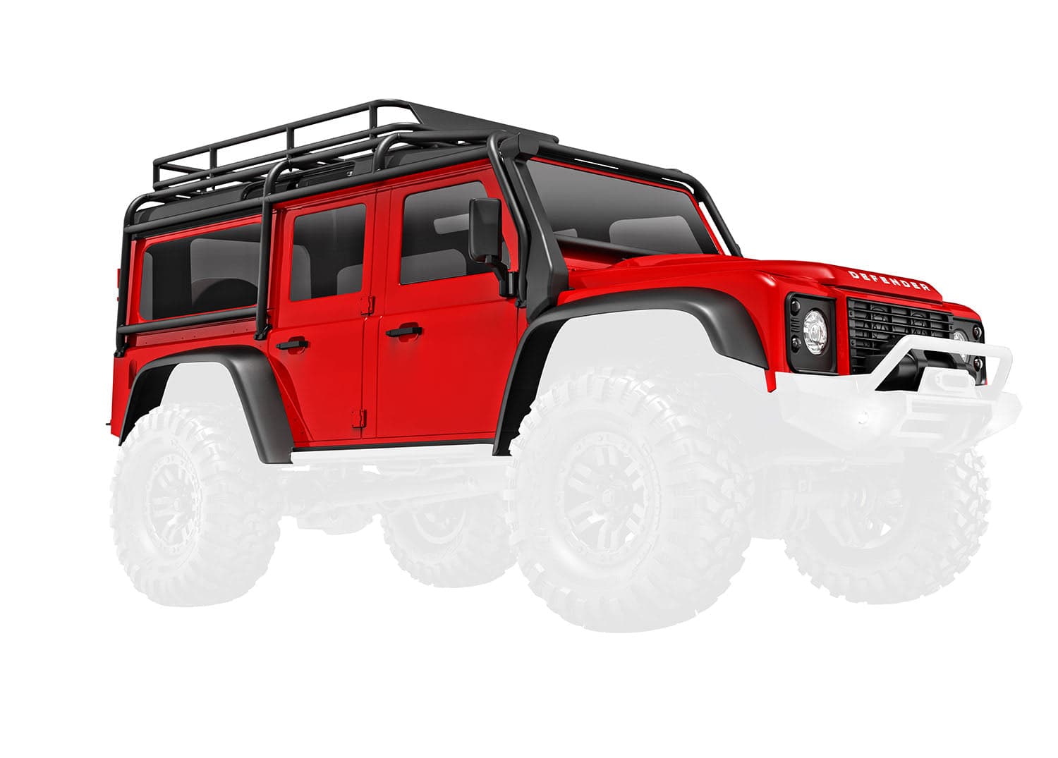 Traxxas 9712-RED TRX-4M Land Rover Defender Assembled Red Body for fpv drones