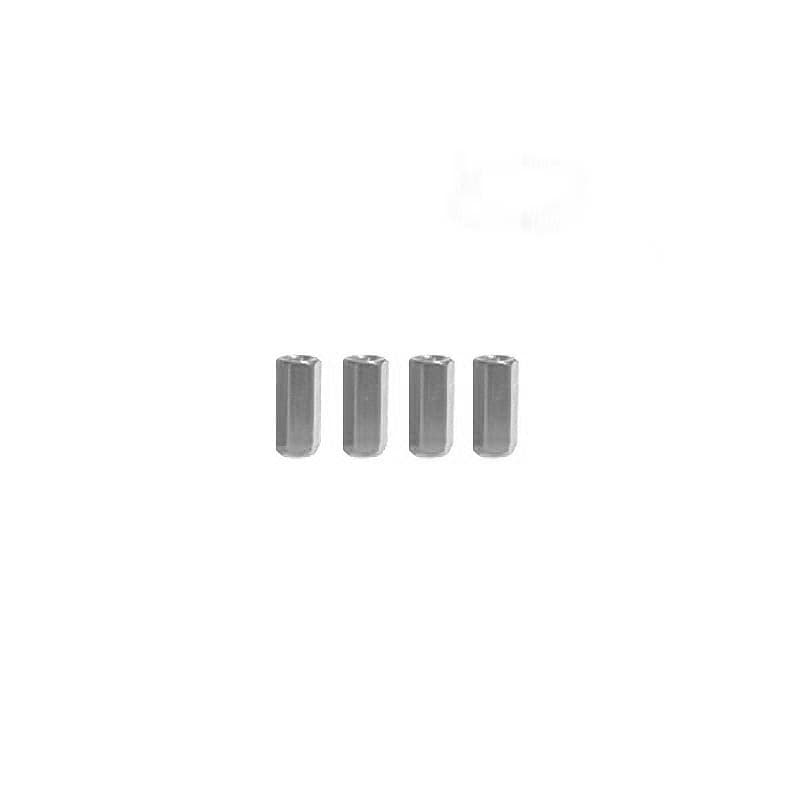 M3 Aluminium Standoffs (4 stuks) - HEX - 15mm - ZILVER for fpv drones