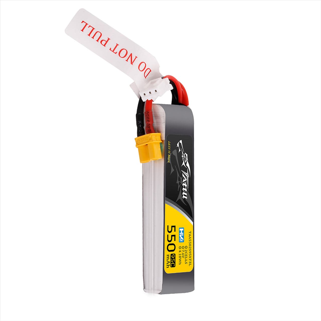 Tattu 550mAh 2S 7.6V HV Lipo Battery Long Pack With XT30 Plug for fpv drones 3